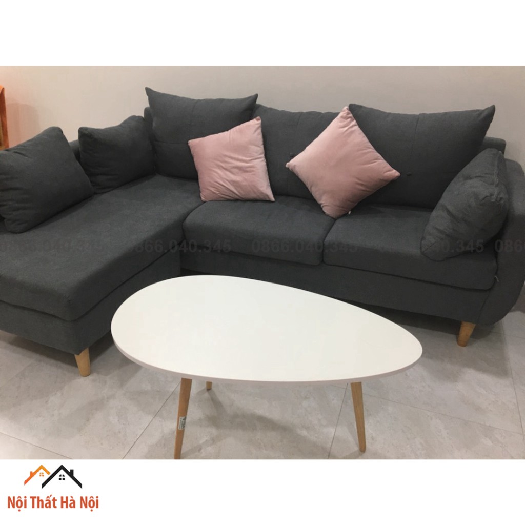 Bàn trà hiện đại SOFA hình trứng màu trắng phòng khách GP55