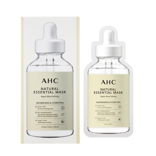 [Mã COSAHC11 giảm 10% đơn 600k] [GWP] Mặt Nạ Nâng Cơ AHC Natural Essential Aqua Calming 28g x 2 Miếng