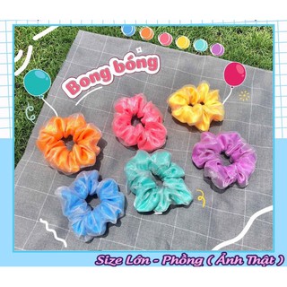Cột Tóc Vải Scrunchies Bong Bóng