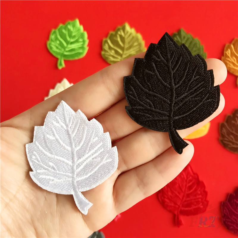 ☸ Sticker Ủi Thêu Hình Lá Cây 03 ☸ 1 Miếng Dán Ủi Lên Quần Áo Hình Huy Hiệu