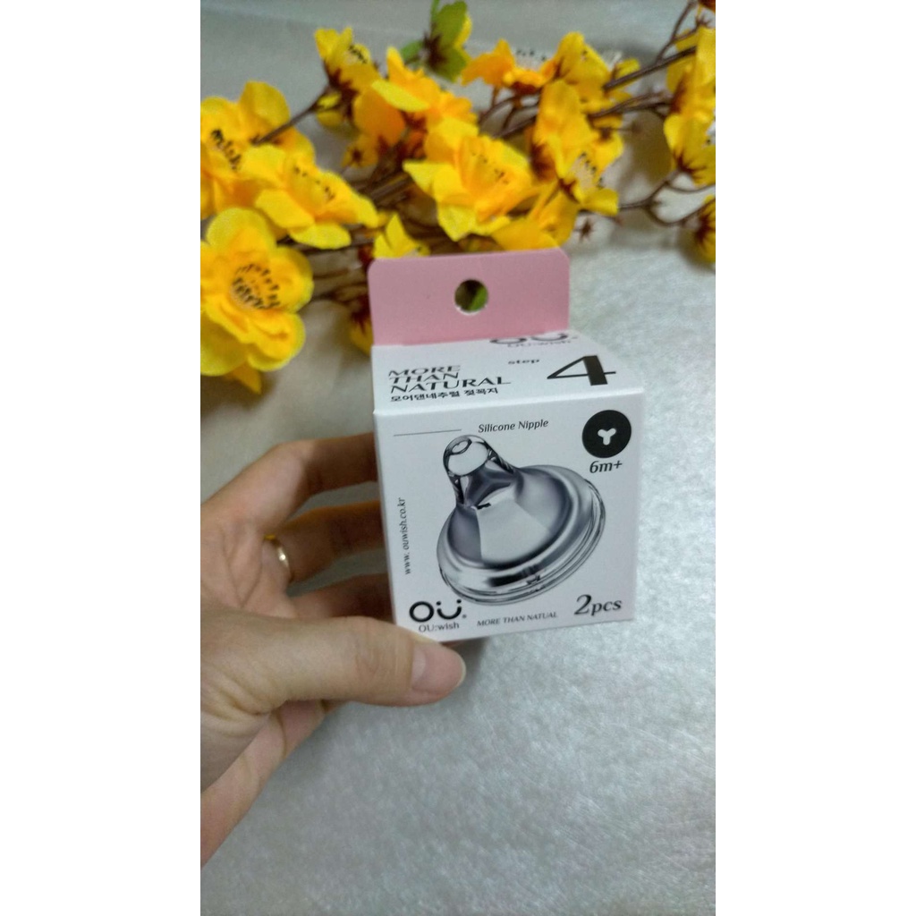 Núm ti bình OU:wish, size 1/ 2/ 3/ 4/ 5 Núm Ou thay thế bình Moyuum/ Pi/ Lans