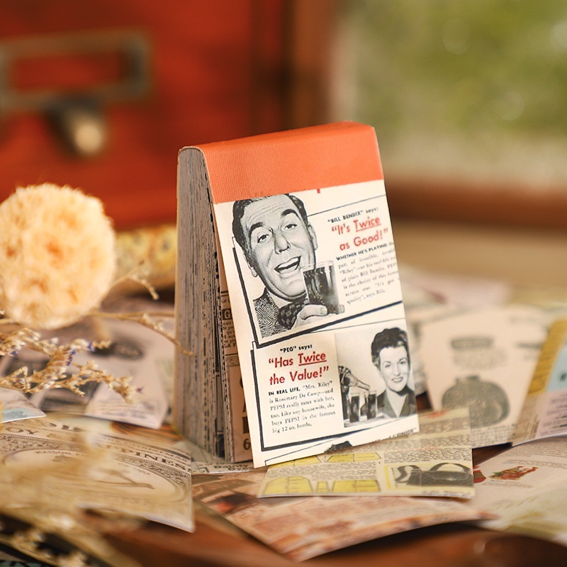 Set 50 tờ giấy dán trang trí phong cách retro