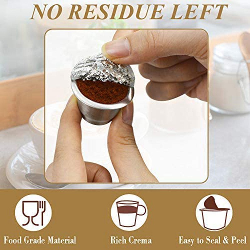 Reusable Espresso Capsules Refillable Coffee for Nespresso Brewer
