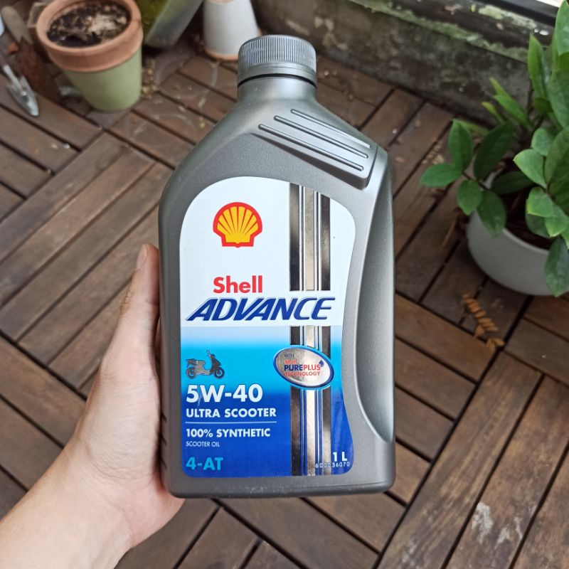 Dầu nhớt xe máy Shell Ultra Scooter 5w-40 0.8L và 1L MB (100% Synthetic)