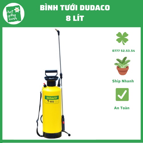 Bình Xịt Tưới Cây DUDACO (8 Lít) - Phun Sương, Bình Phun Thuốc Trừ Sâu, Phun Thuốc Muỗi, Mối