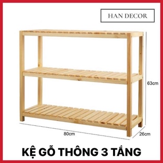 Kệ gỗ thông 3 tầng tiện nghi cho gđ , kệ dép kệ để đồ