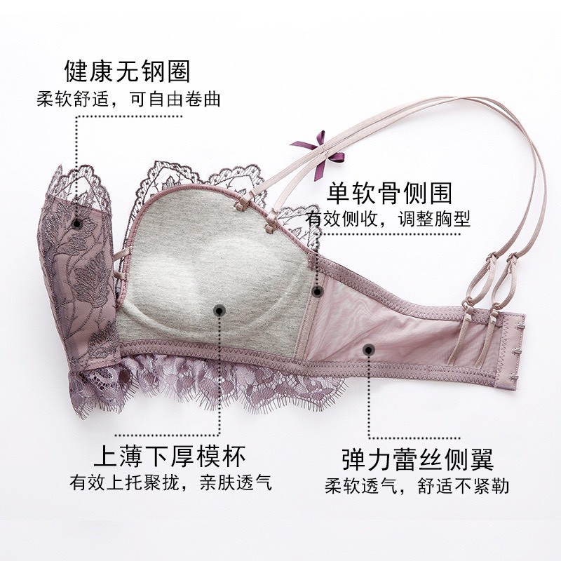 Áo Ngực Nữ - Áo Lót Nữ Ren Điệu Đà Phối Ren Họa Tiết Chiếc Lá Quyến Rũ mã AL23