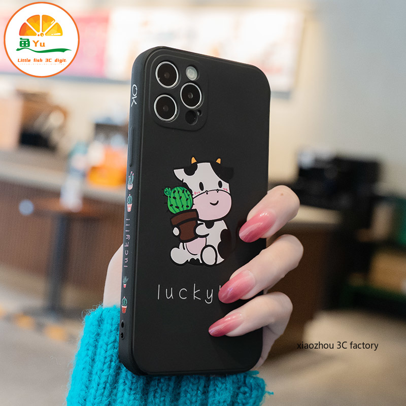 Ốp Lưng Họa Tiết Hình Chú Bò Sữa Thời Trang Cho Iphone 12 Pro Max 11 Pro Max I7 Xsmax Xr Se2020 Xs 7plus 8plus 6plus | BigBuy360 - bigbuy360.vn