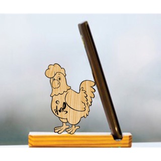 Giá đỡ điện thoại con gà 12 con giáp bằng gỗ