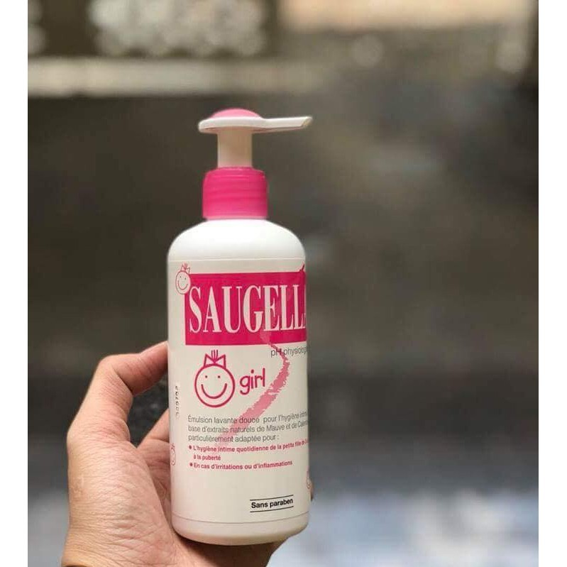 [Hàng Pháp] Dung dịch vệ sinh bé gái SAUGELLA 200ml - Pháp cho bé từ 3 - 12 tuổi