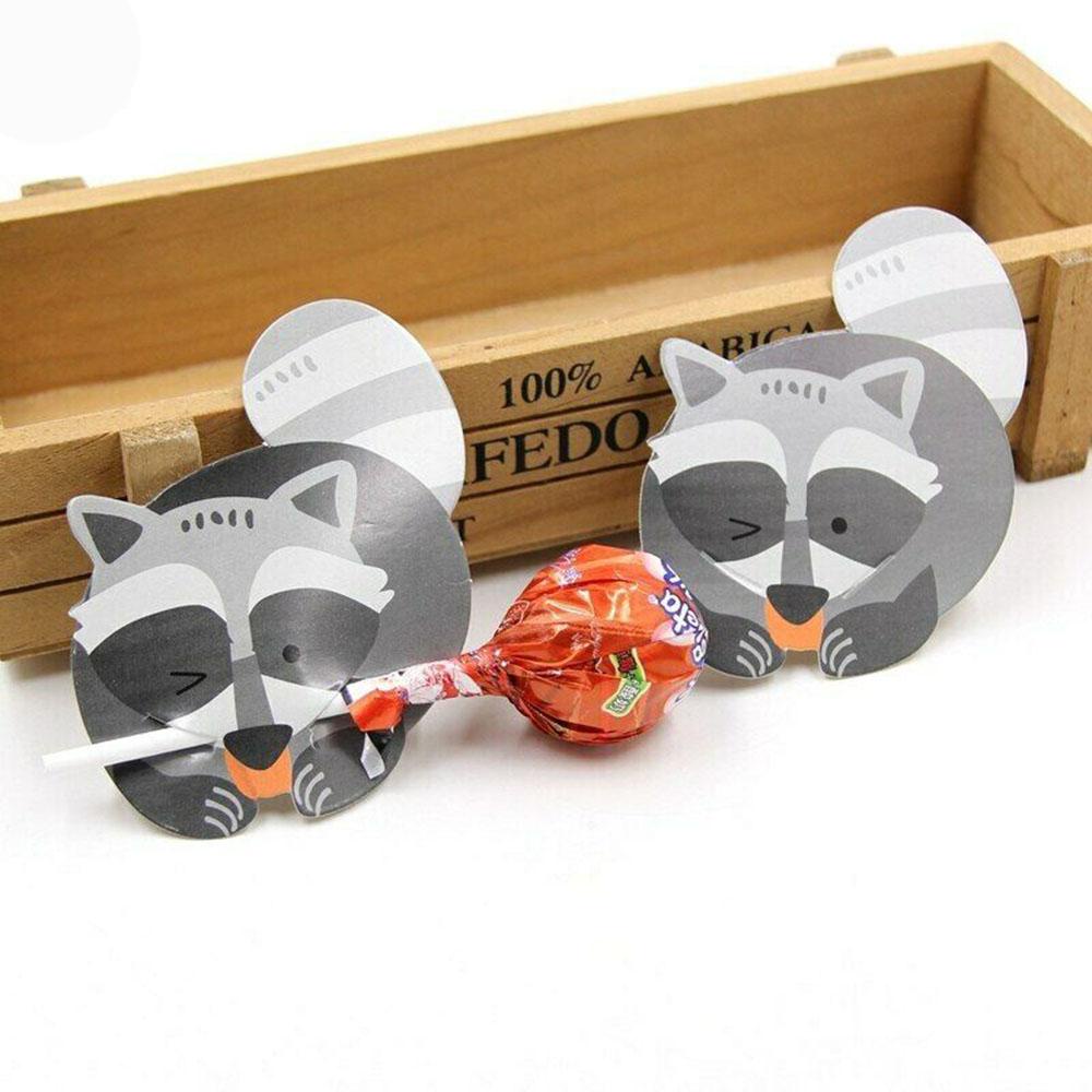 CHOOKEY 50 Thiệp Kẹo Mút Hình Gấu Koala Thỏ Phục Sinh