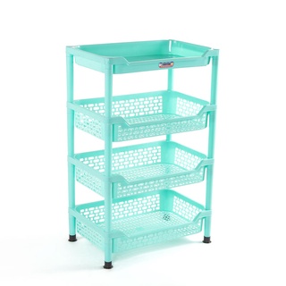 Kệ Chén 4 Tầng Loại Trung Nhựa Duy Tân - Kệ Úp Chén Bát Đĩa Có Khay Thoát Nước Tiện Lợi Cho Nhà Bếp