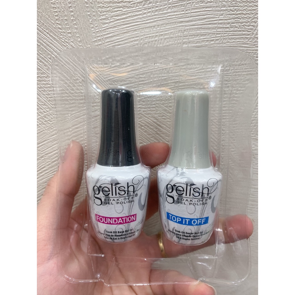 Set Base Top Gelish Cực Tốt Độ Bóng Bền Cao - Base Top Gelish Siêu Bóng Siêu Bền Chuyên Dụng Cho Dân Làm Móng Cao Cấp