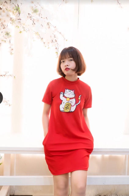 FREESHIP - HÌNH THẬT - CÓ SIZE LỚN 65kg - ĐẦM MÈO THẦN TÀI | BigBuy360 - bigbuy360.vn