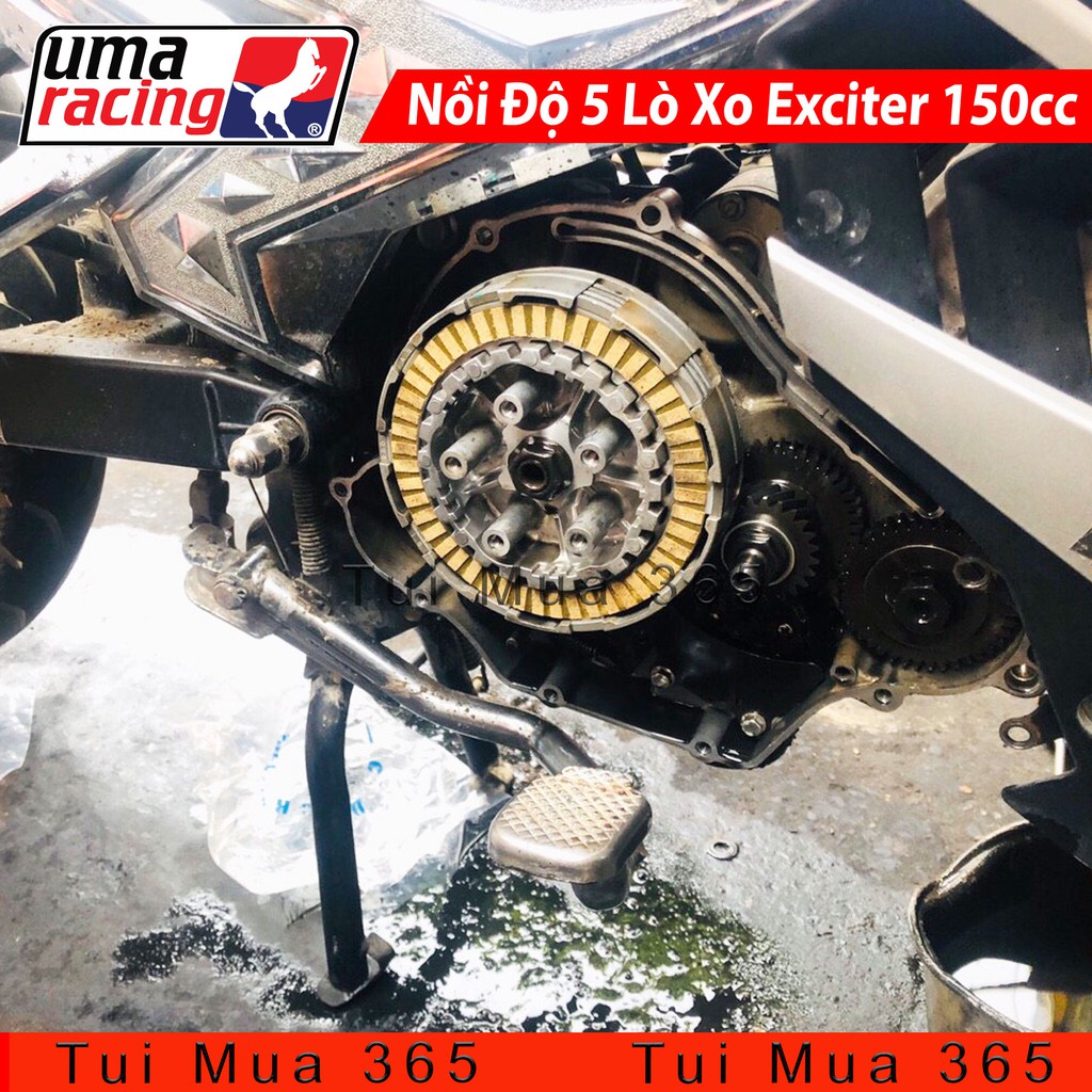 Full Nồi Độ Uma Racing 5 Lò Xo Dùng Cho Exciter 150cc Kèm Bộ Lá Bố Nồi Và Lá Sắt