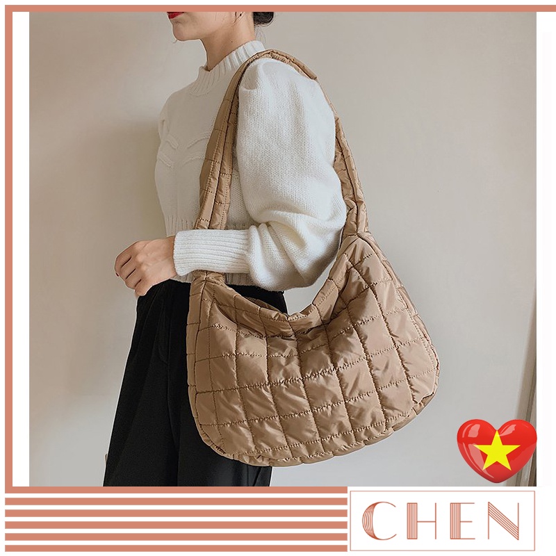 Túi vải đeo chéo đeo vai, túi tote nữ CHEN basic đi học đựng A4 laptop style ulzzang hàn quốc đẹp TX121