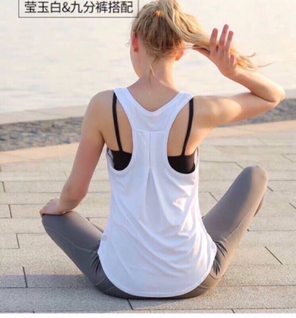 ÁO TANKTOP TẬP GYM, YOGA - TANKTOP TRƠN VẢI THUN LƯỚI