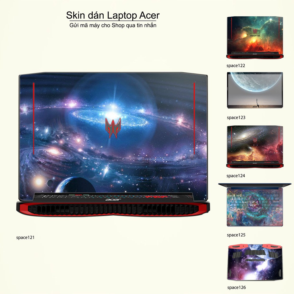 Skin dán Laptop Acer in hình không gian _nhiều mẫu 21 (inbox mã máy cho Shop)