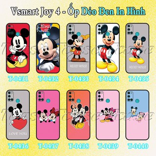 Ốp lưng Vsmart Joy 4 - Ốp dẻo đen in hình Chú Chuột Mickey