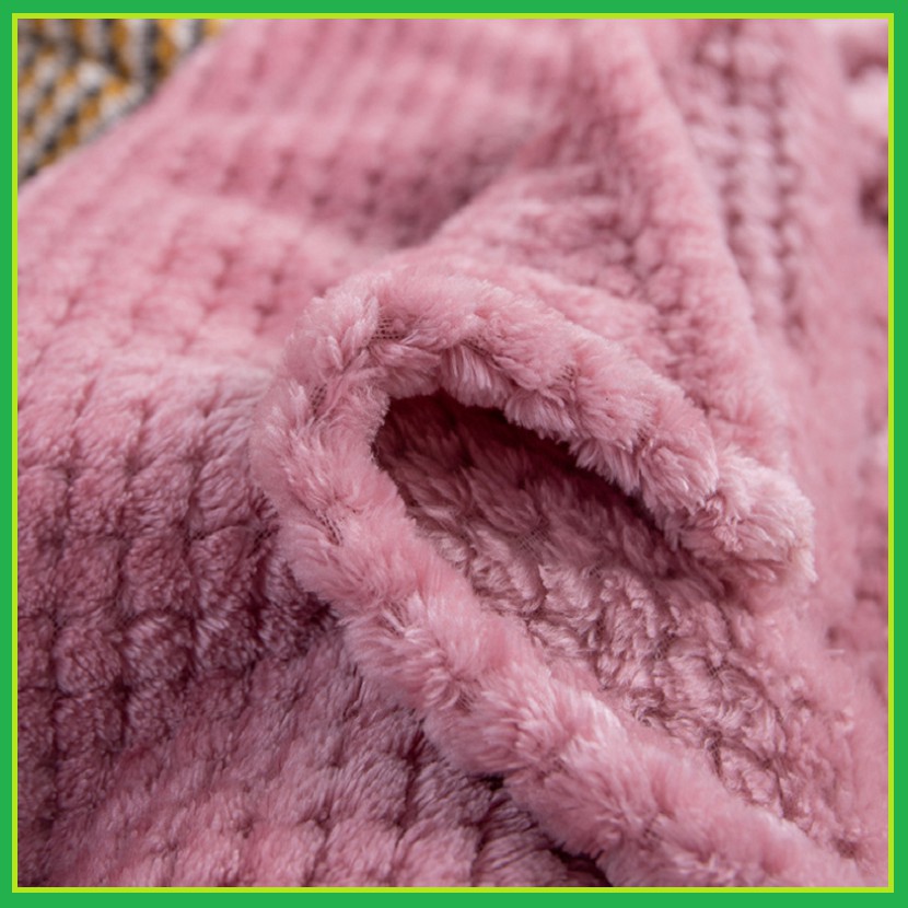 Chăn Lông Cừu Ngủ Văn Phòng Kích Thước 1m6*2m Hoạ Tiết Nổi Thoáng Khí Ấm Áp Cho Phòng Điều Hoà