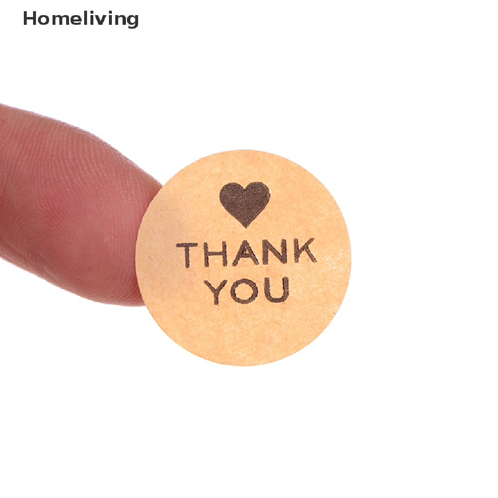 Cuộn 500 Miếng Dán In Chữ thank you with heart Trang Trí Sổ Tay diy