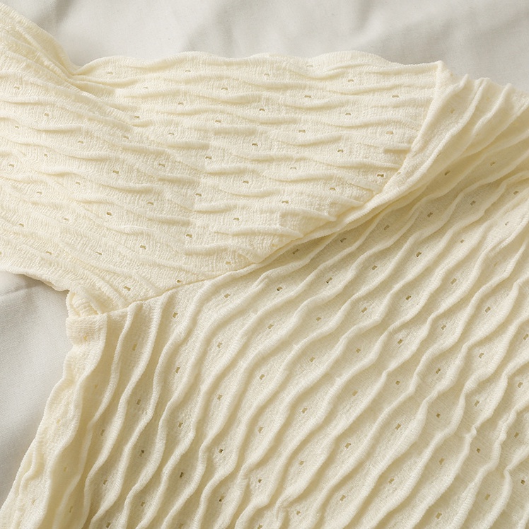 Áo Khoác Cardigan Tay Dài Cổ Chữ V Dáng Ngắn Thời Trang Mùa Hè Cho Nữ