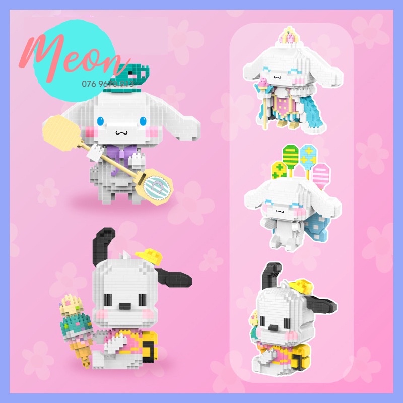 MiniBlock Đồ chơi xếp hình lego thỏ Cinnamoroll - size XL 1160+pcs