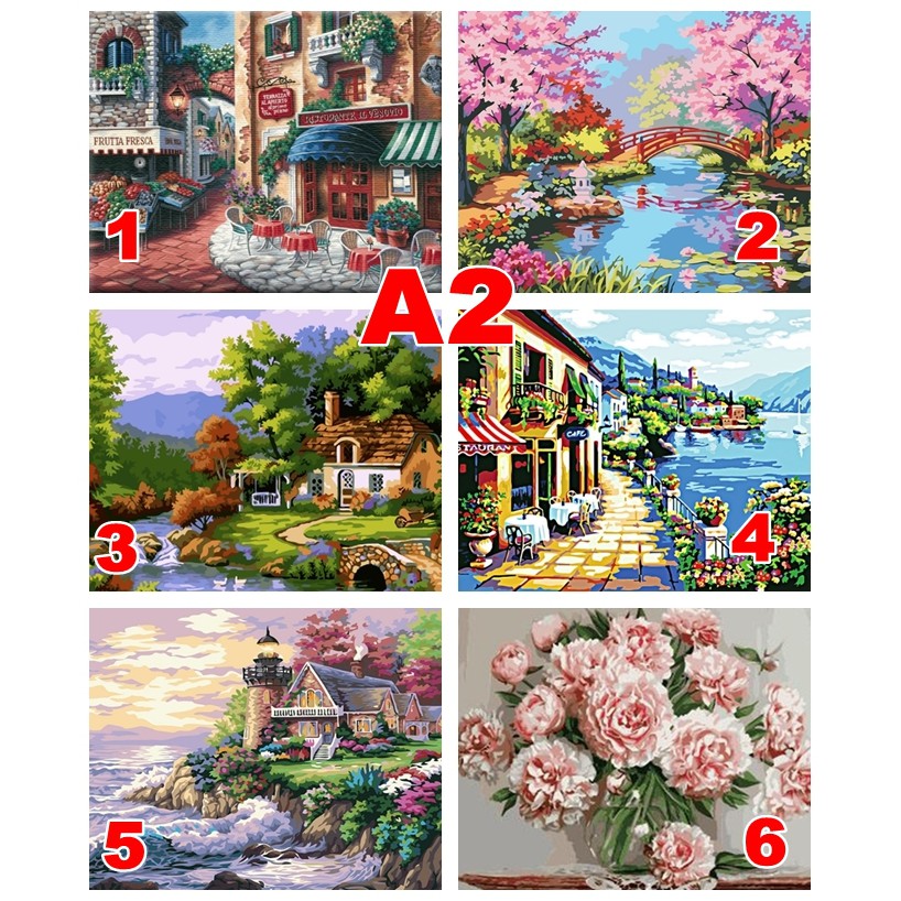 Tranh sơn dầu số hóa tự vẽ DIY 40x50cm nhiều mẫu | BigBuy360 - bigbuy360.vn