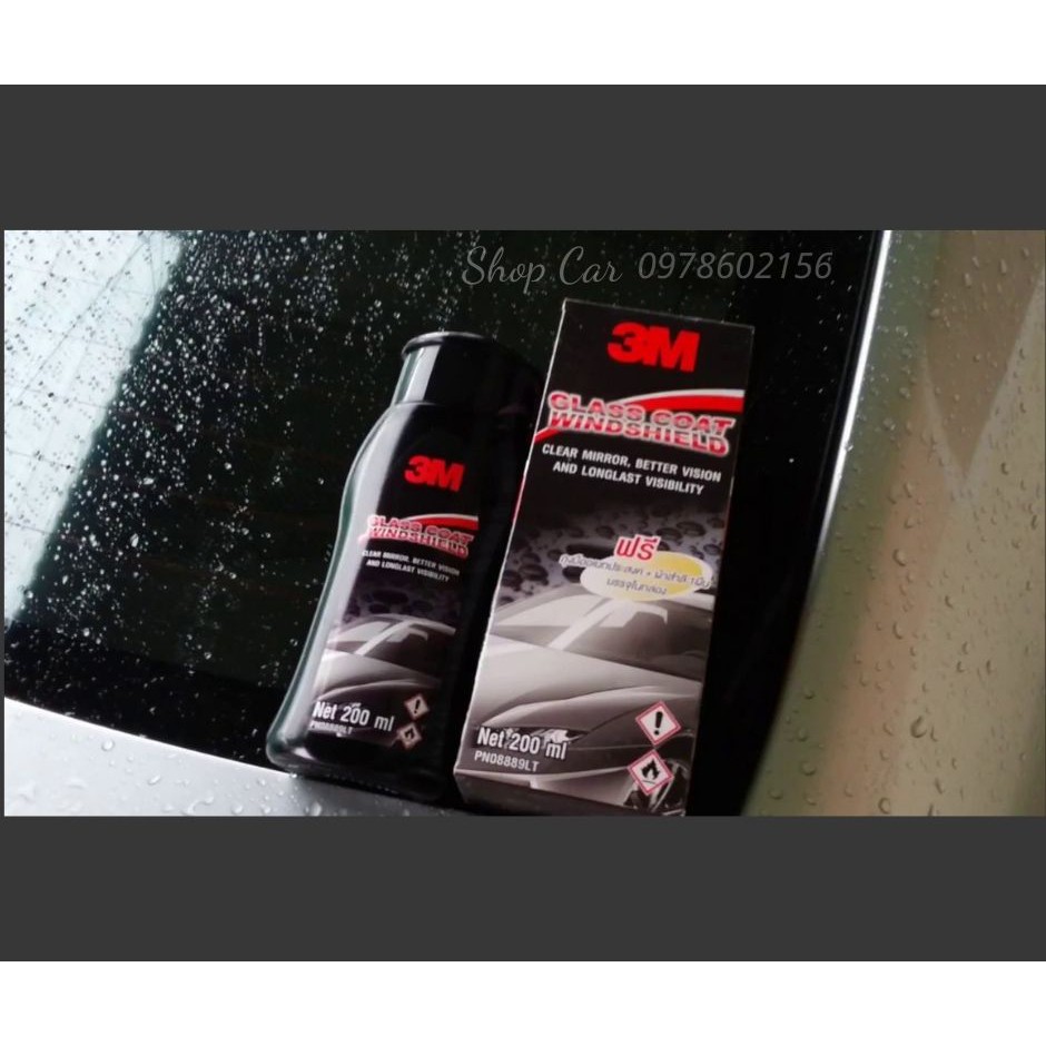 CHAI CHỐNG BÁM NƯỚC TRÊN KÍNH XE 3M GLASS COAT WINDSHIELD 08889 LT 200ml