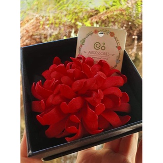 Hoa cúc gấm cài áo handmade