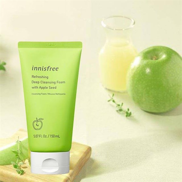 Sữa Rửa Mặt Táo Xanh Innisfree Apple Seed Cleansing Foam 150ml Chính hãng Hàn Quốc