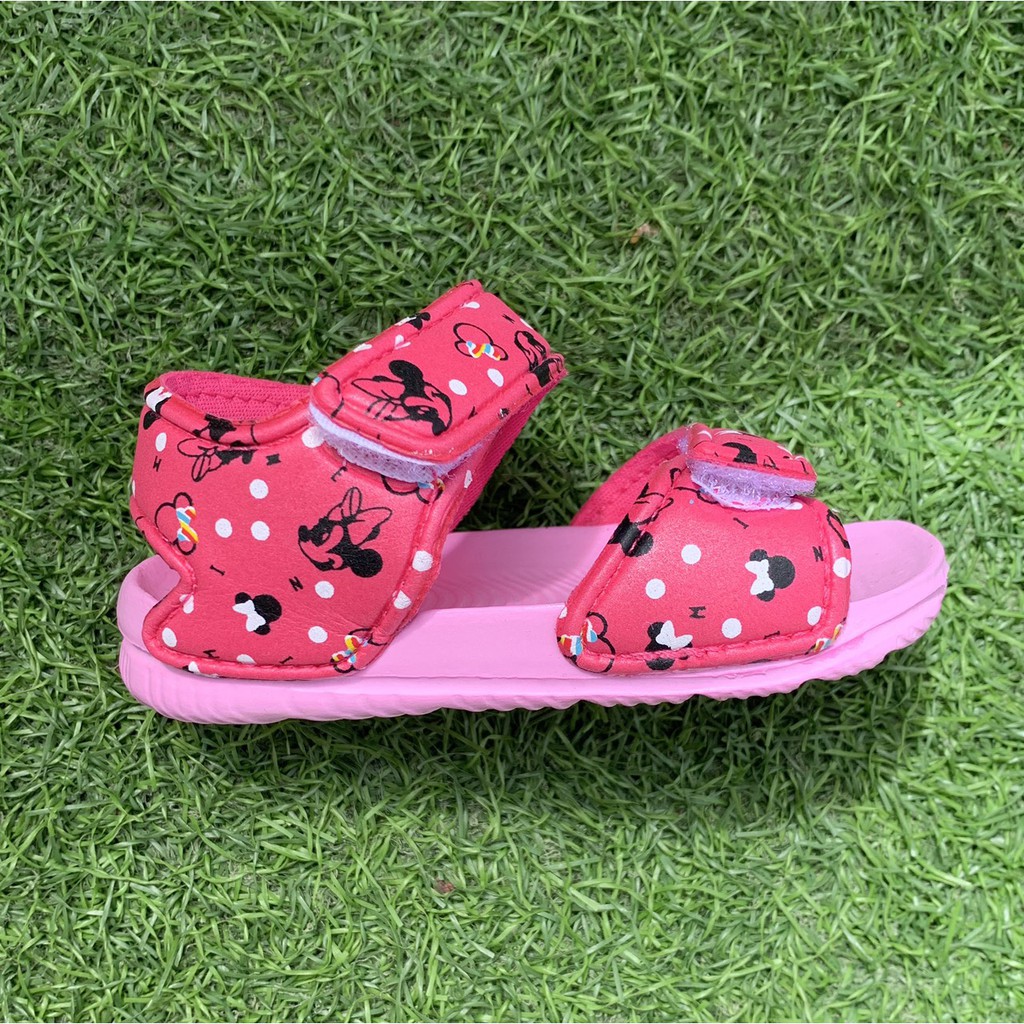 Sandal Xốp Nhí Nơ Cho Bé Gái Siêu Nhẹ Đế Mềm Hoạ Tiết Mickey