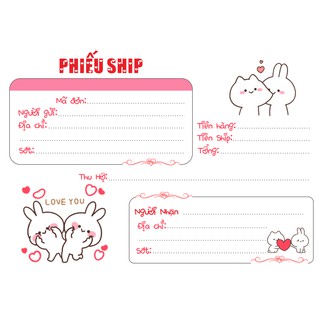 hóa đơn ship 3 cuốn /45k