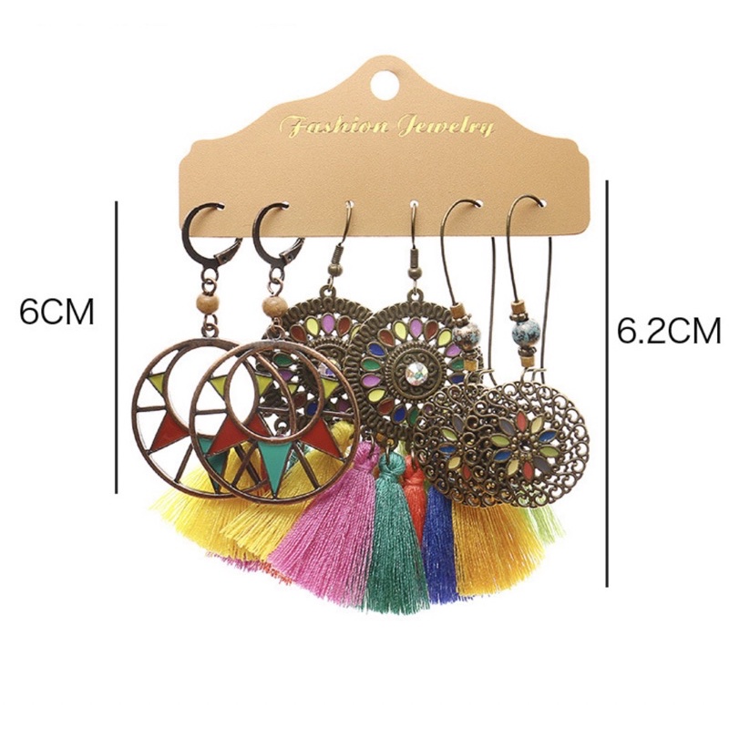 Khuyên tai vintage, BST bông tai đi biển boho siêu xinh