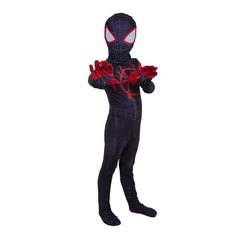 Kids Costume Spider-Man Into The Spider-Verse Miles Morales Cosplay Costume Zentai Suit Halloween Costume For Kids
