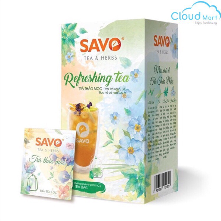 Trà Savo Thảo Mộc (Refreshing Tea) 20 gói*2g