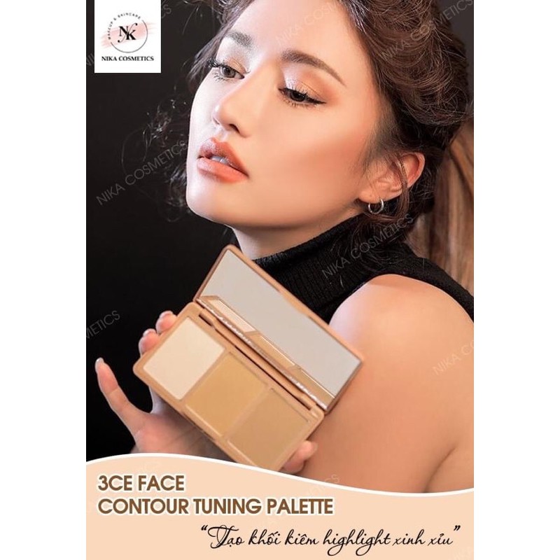 Bảng Phấn Tạo Khối Highlight 3 Ô 3.CE Face Contour Tuning Palette