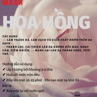 Mask dẻo hoa hồng