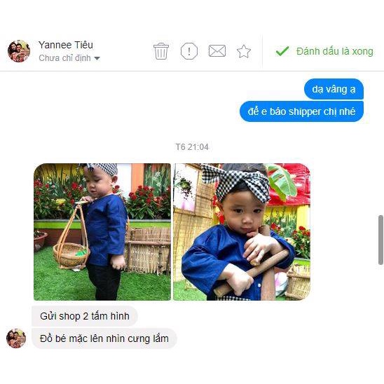 Đồ Bộ Bà Ba Cho Bé Trai Bé Gái, Cotton Hàn Quốc 100%.  Hỏa Tốc, Nhanh