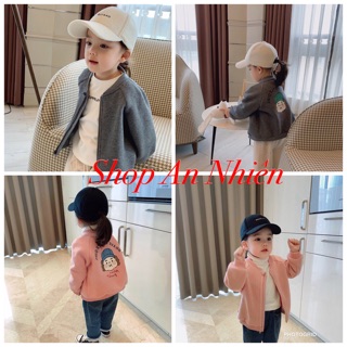 Áo khoác bomber nỉ bông Brave Little Girl