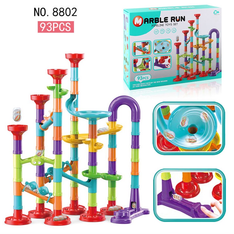 Bộ đồ chơi lắp ráp đường đua mê cung viên bi 113 / 93 / 50 / 45 mảnh cho bé
