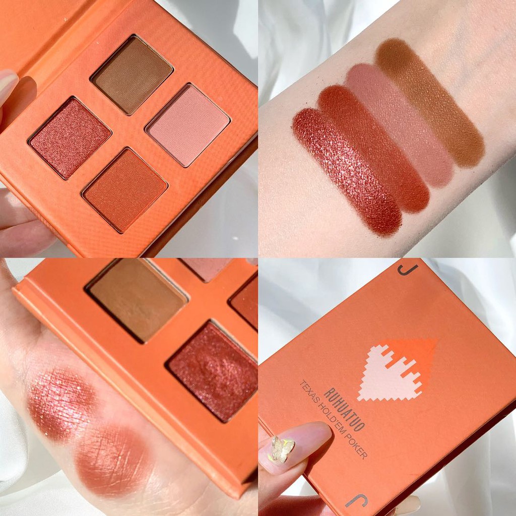 Bảng Phấn Mắt Nhũ Lì 4 Ô Ruhuatuo Quân Bài | BigBuy360 - bigbuy360.vn