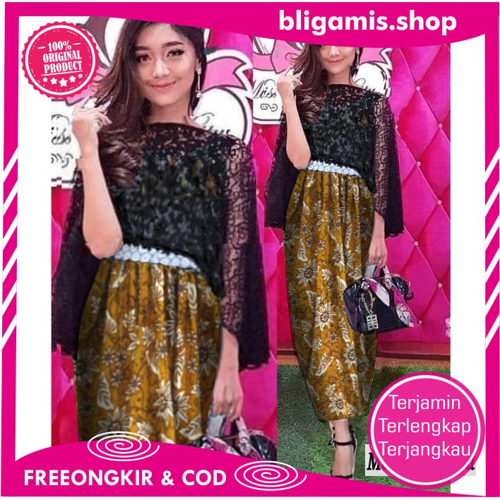 ^_Bộ Áo Choàng Đầm Cape Gwen Batik Bestseller Original / bligamis.shop