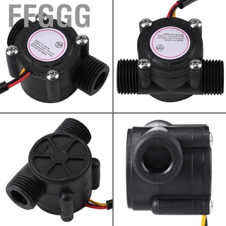 Ffggg Precision G3/4 Thread Water Flow Sensor Hall Effect Flowmeter 1-30L/min Black oe