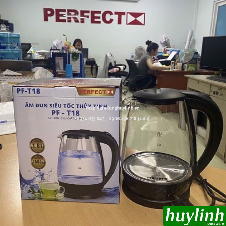 Bình ấm đun siêu tốc thuỷ tinh Perfect PF-T18 - 1.8 lít