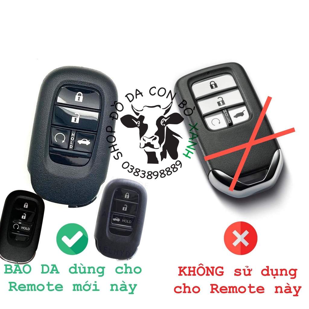 Bao Da Chìa Khoá ép phom Honda HRV 2022 2023, HR-V All New, Civic 2022 , 2023, Accord, NEW Civic 2022 Da Thật 006e