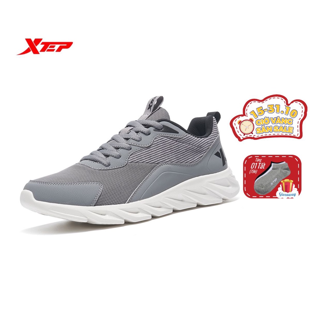 Giày sneaker nam Xtep form dáng nhẹ, thoáng khí ,êm chân 879319110036