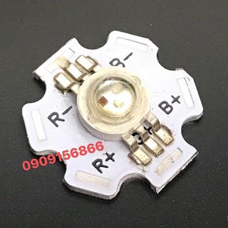 Led Luxeon 3w 3 chân RGB - hàn sẵn đế tản nhiệt