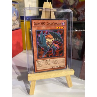 Lá bài thẻ bài Yugioh Destiny HERO Captain Tenacious - Tặng bọc bài nhựa bảo quản