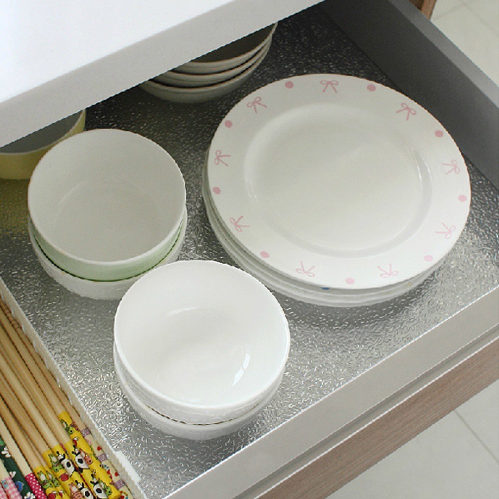 Giấy Nhôm Dán Tường Nhà Bếp Chống Dầu Mỡ 40 * 200Cm